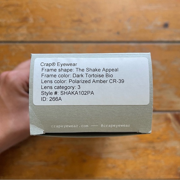 Crap Eyewear “The Shake Appeal” Dark Tortoise Bio Sunglasses - Picture 1 of 7